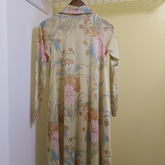 Vintage Nylon Full-Length Maxi Robe Housecoat - Size Small - Picture 7 of 12